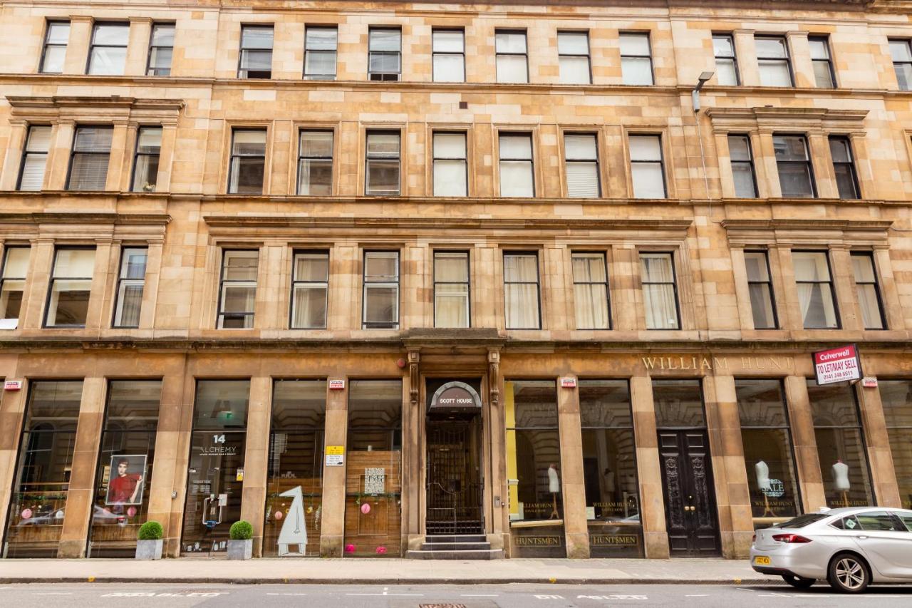 Modern Merchant City Apartment By George Square Glasgow Exterior foto